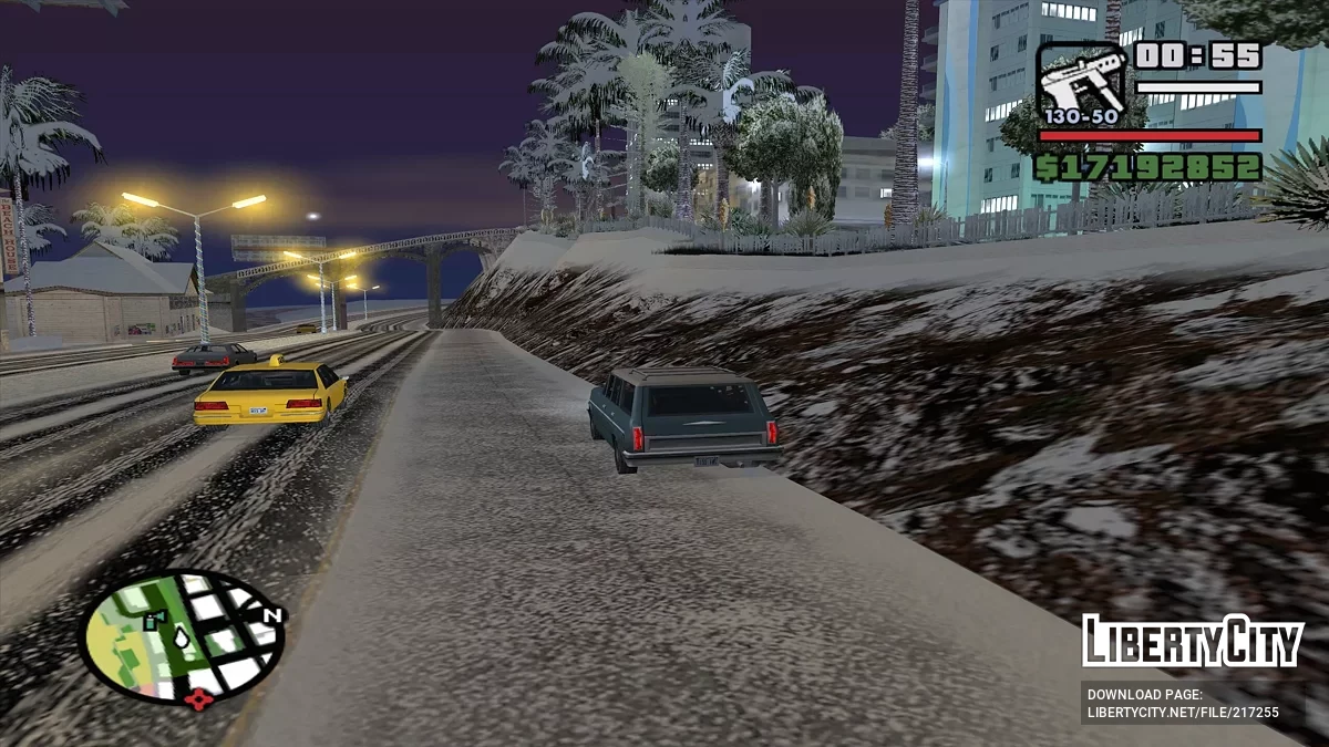 Выпал снег - Snow Andreas Mod v1.0 / GTA San Andreas