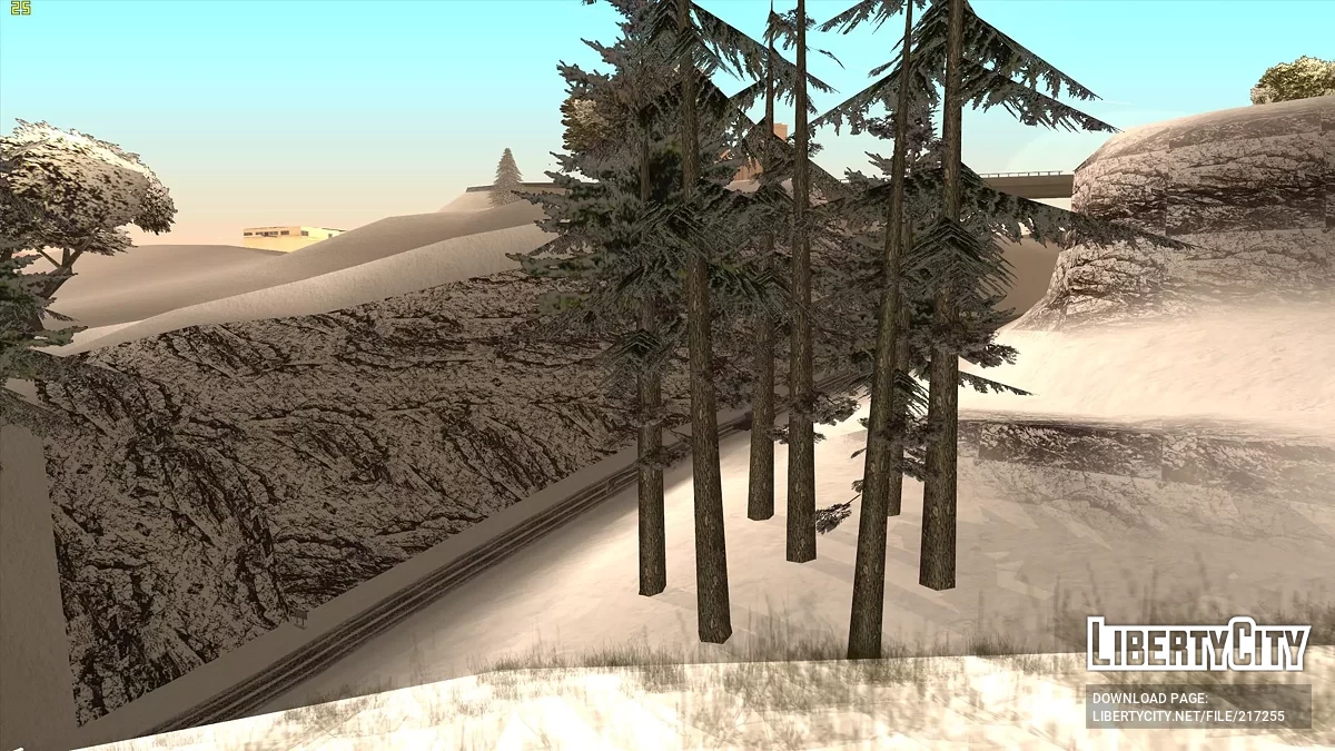 Выпал снег - Snow Andreas Mod v1.0 / GTA San Andreas