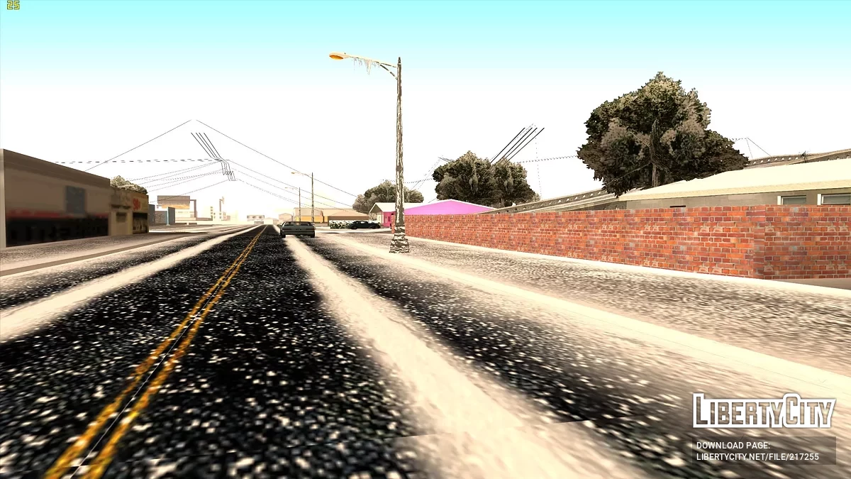 Выпал снег - Snow Andreas Mod v1.0 / GTA San Andreas