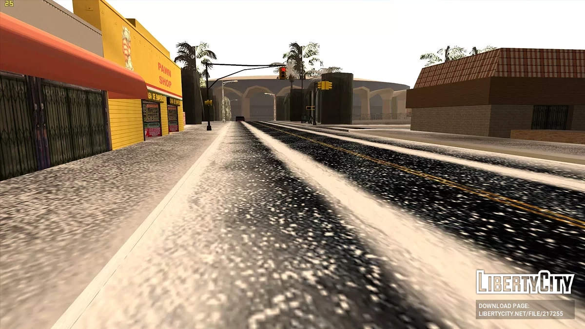 Выпал снег - Snow Andreas Mod v1.0 / GTA San Andreas