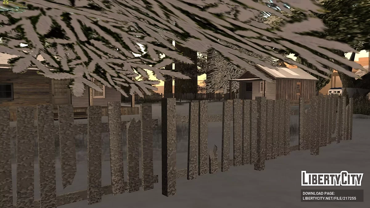 Выпал снег - Snow Andreas Mod v1.0 / GTA San Andreas