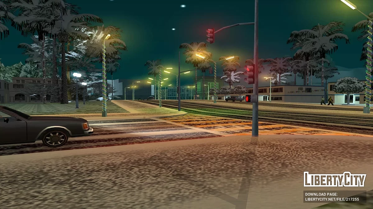 Выпал снег - Snow Andreas Mod v1.0 / GTA San Andreas