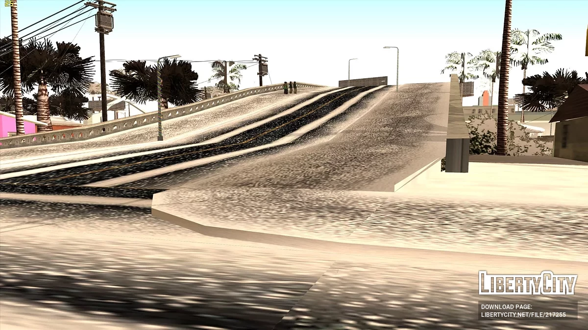 Выпал снег - Snow Andreas Mod v1.0 / GTA San Andreas