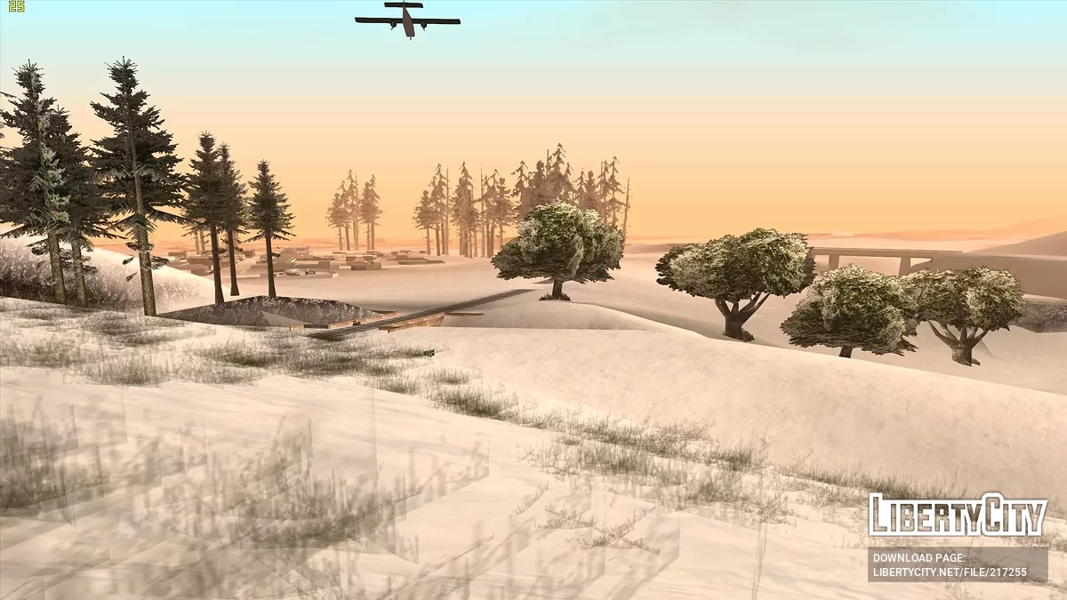 Выпал снег - Snow Andreas Mod v1.0 / GTA San Andreas