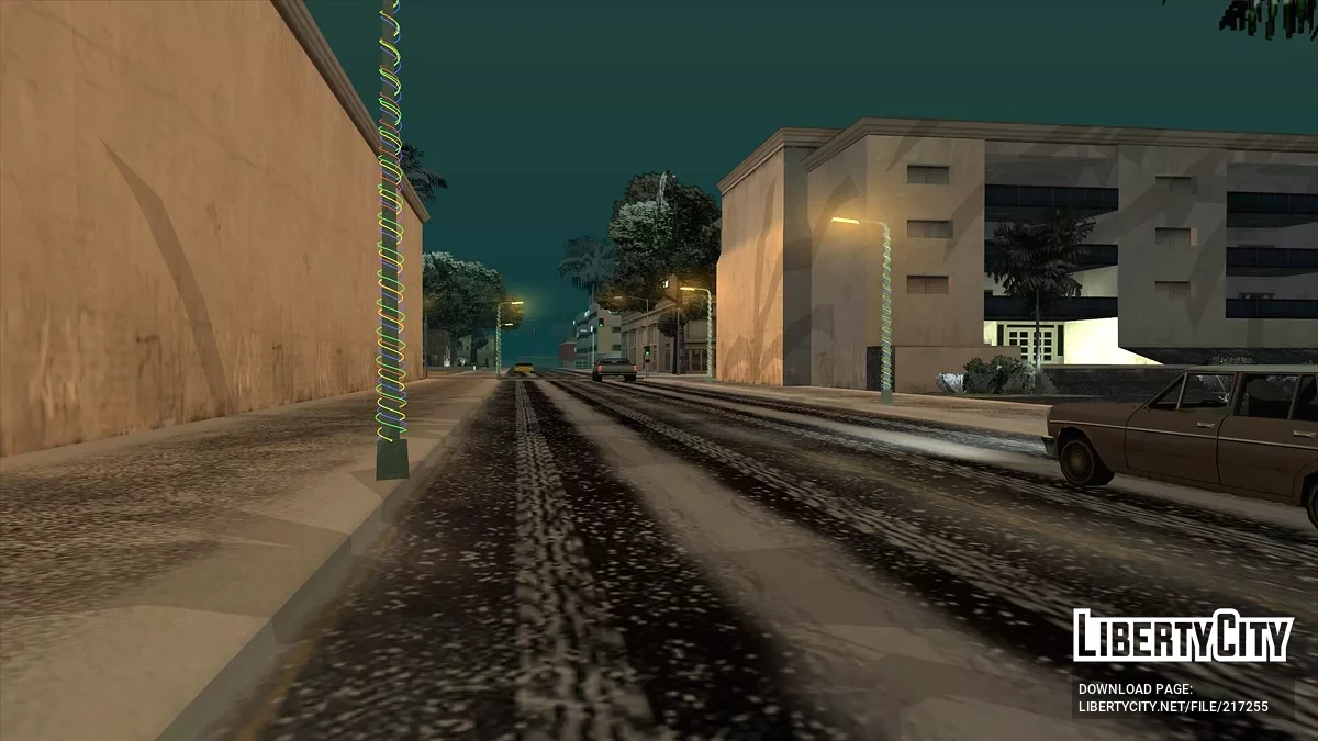 Выпал снег - Snow Andreas Mod v1.0 / GTA San Andreas