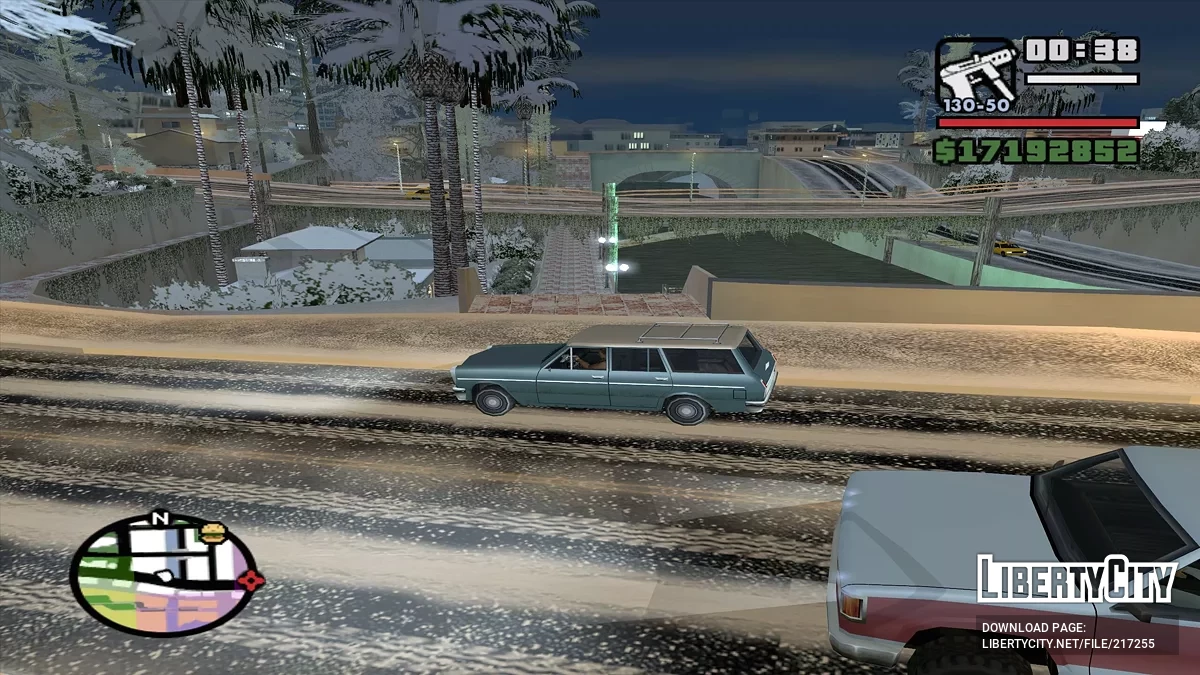 Выпал снег - Snow Andreas Mod v1.0 / GTA San Andreas