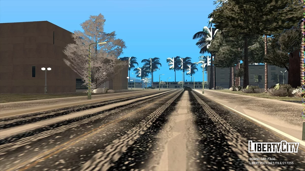 Выпал снег - Snow Andreas Mod v1.0 / GTA San Andreas