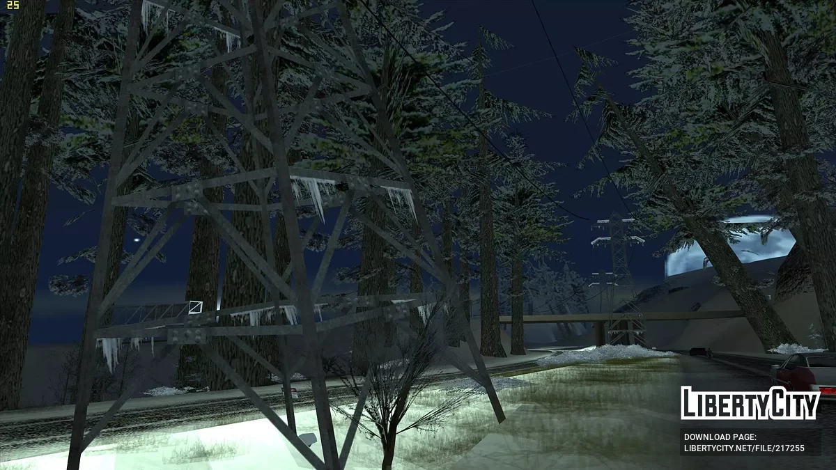 Выпал снег - Snow Andreas Mod v1.0 / GTA San Andreas