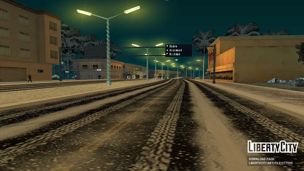 Выпал снег - Snow Andreas Mod v1.0 / GTA San Andreas