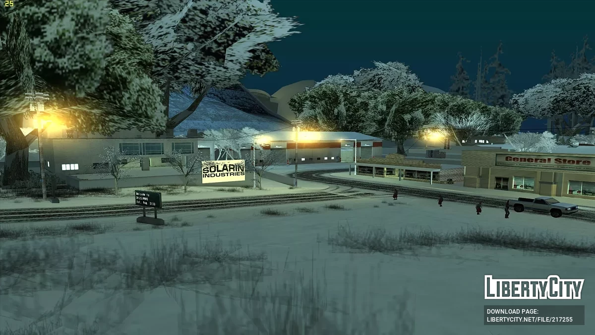 Выпал снег - Snow Andreas Mod v1.0 / GTA San Andreas