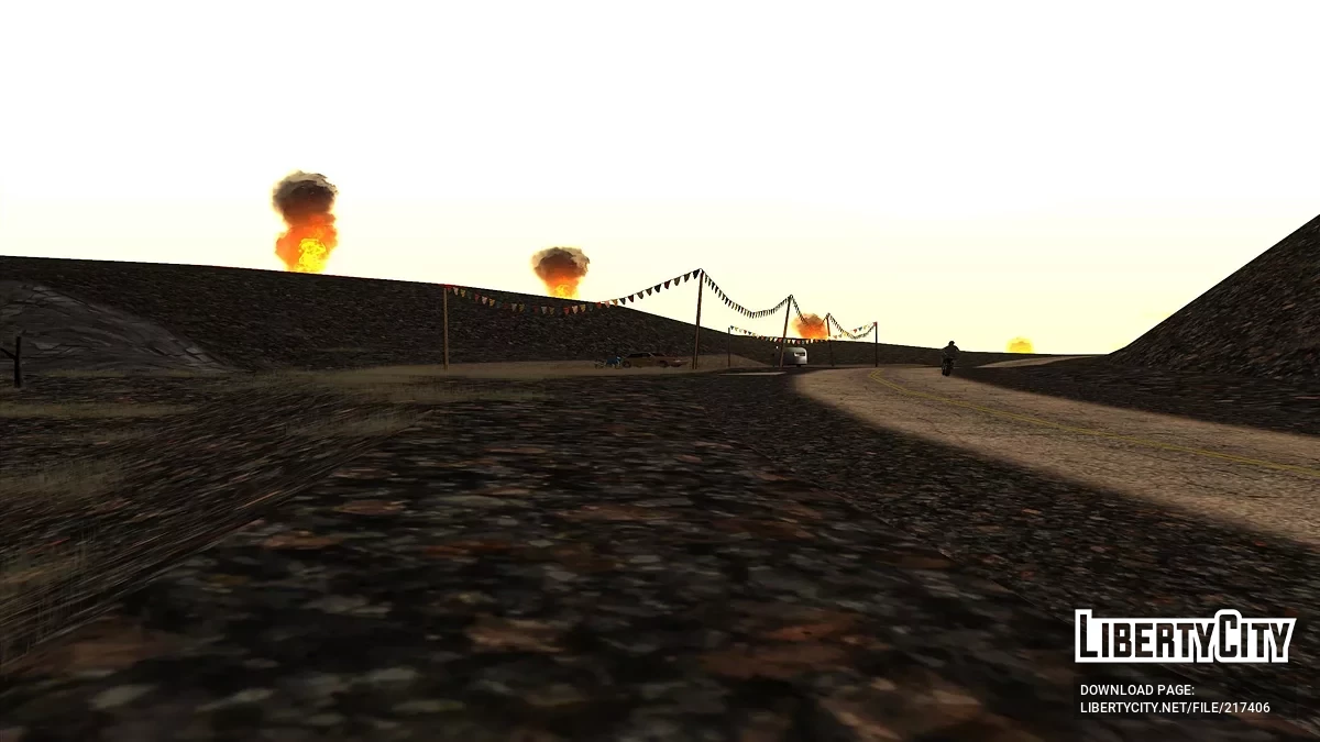 Лава и выжженная пустыня в Лас-Вентурасе / GTA San Andreas