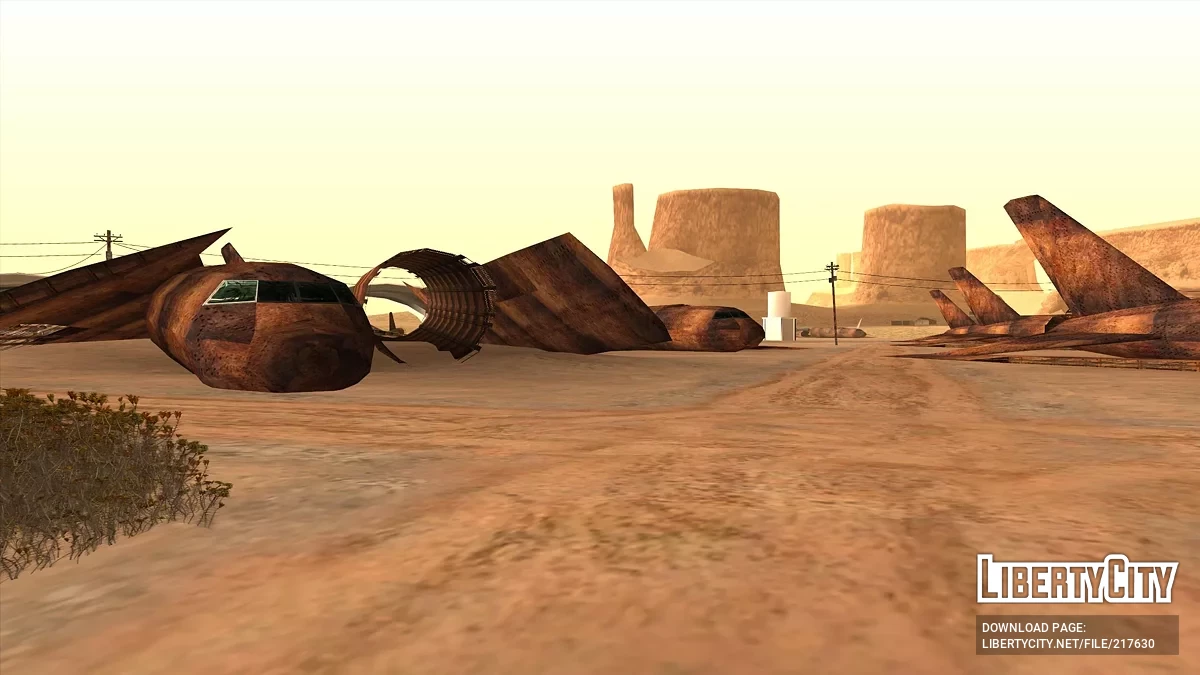 Заржавевшие самолеты в пустыне / GTA San Andreas