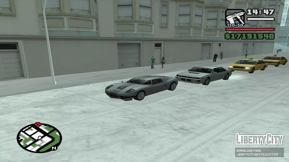 Зимние Sultan, Bullet и Turismo / GTA San Andreas