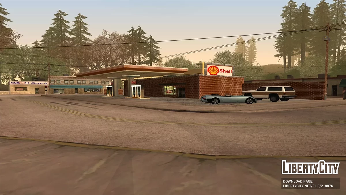 Новые текстуры деревенской заправки / GTA San Andreas