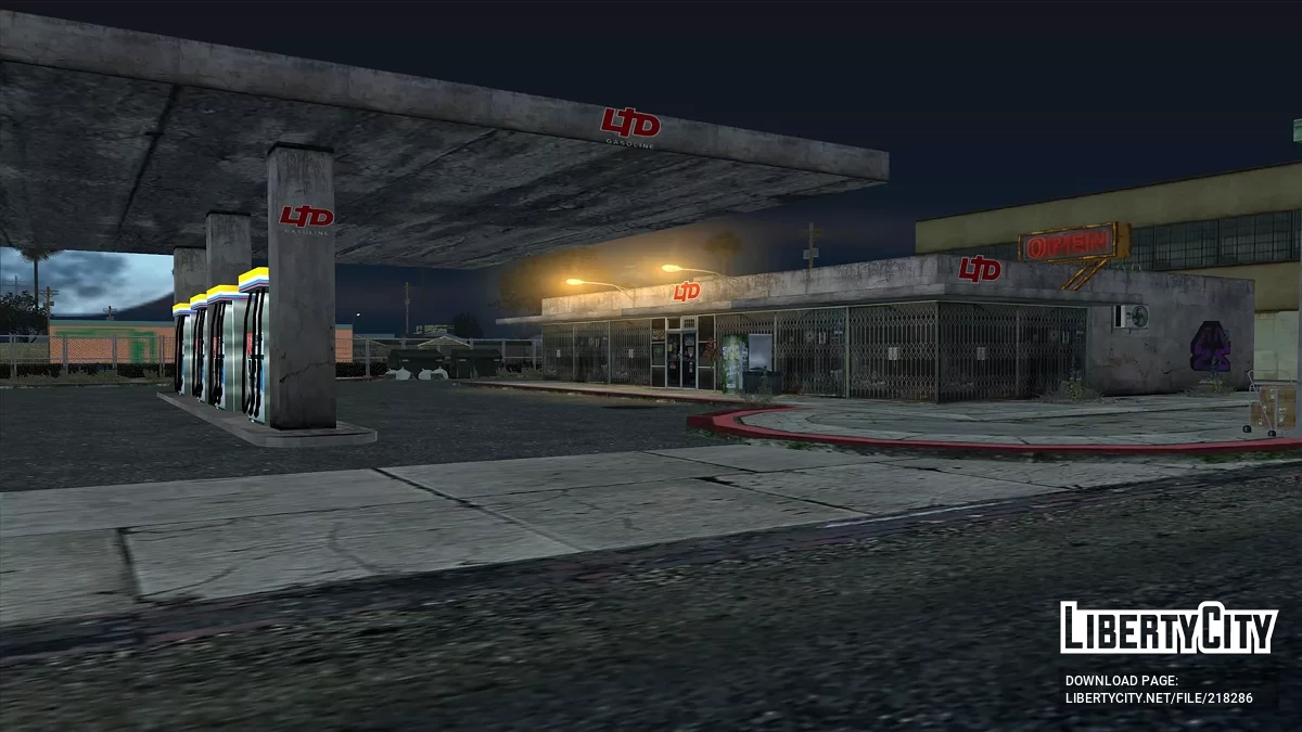 Обновленная заправка в Idlewood / GTA San Andreas