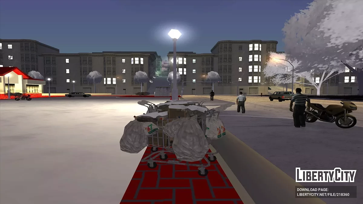 Зимние тележки супермаркета / GTA San Andreas