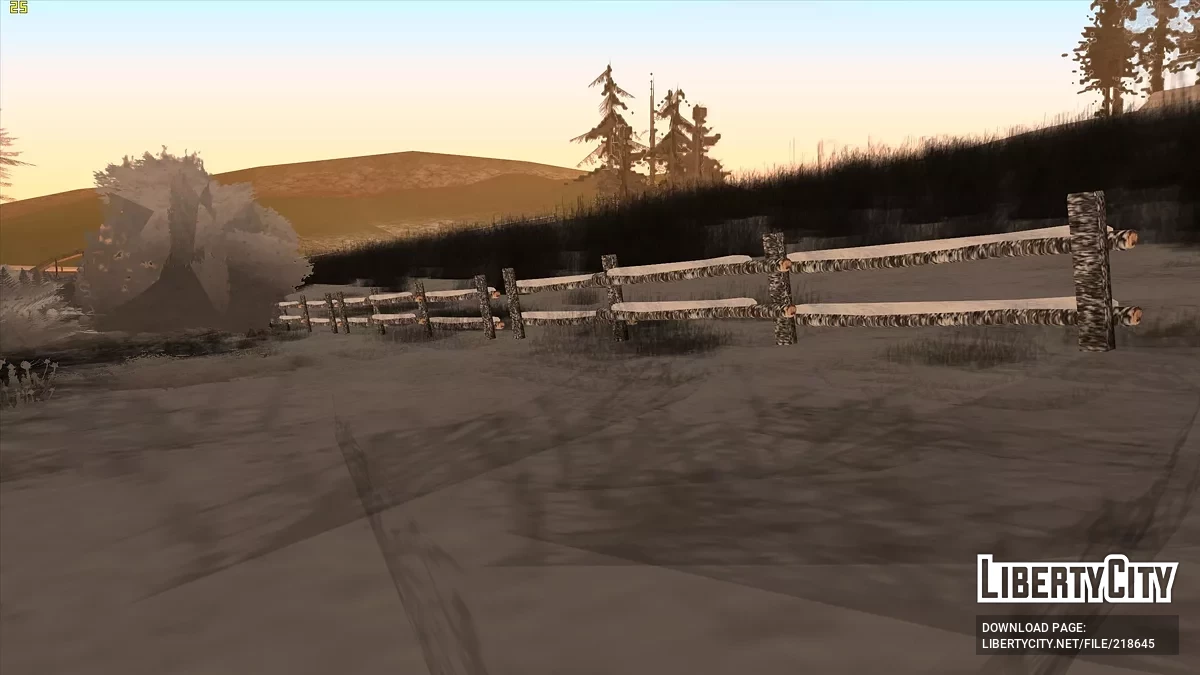 Зимние заборы на фермах / GTA San Andreas