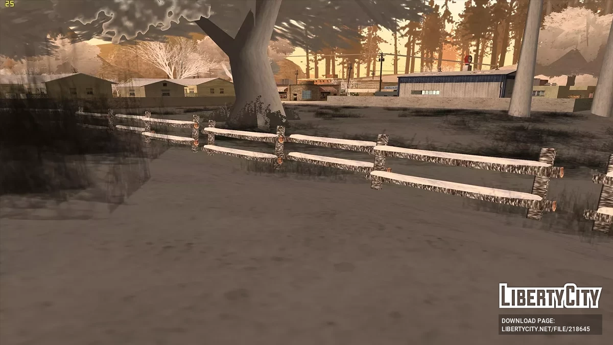 Зимние заборы на фермах / GTA San Andreas