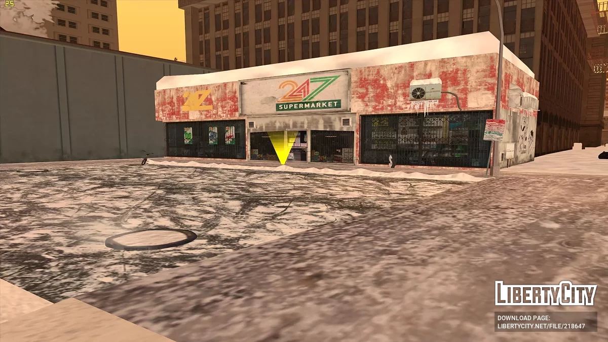 Зимний магазин 24 на 7 в Лос-Сантосе / GTA San Andreas