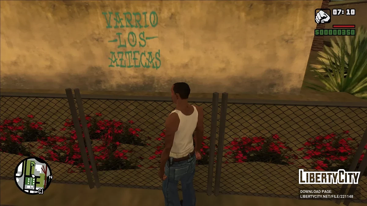 Правильный цвет для граффити банды Aztecas / GTA San Andreas