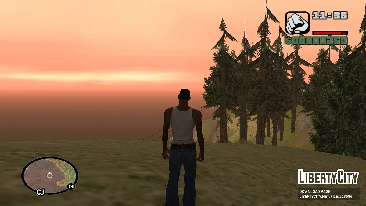 Isolines Neon Radar Map / GTA San Andreas