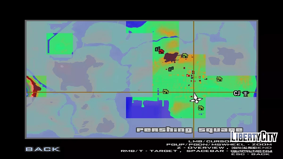 Карта высот в цвете (radar) / GTA San Andreas
