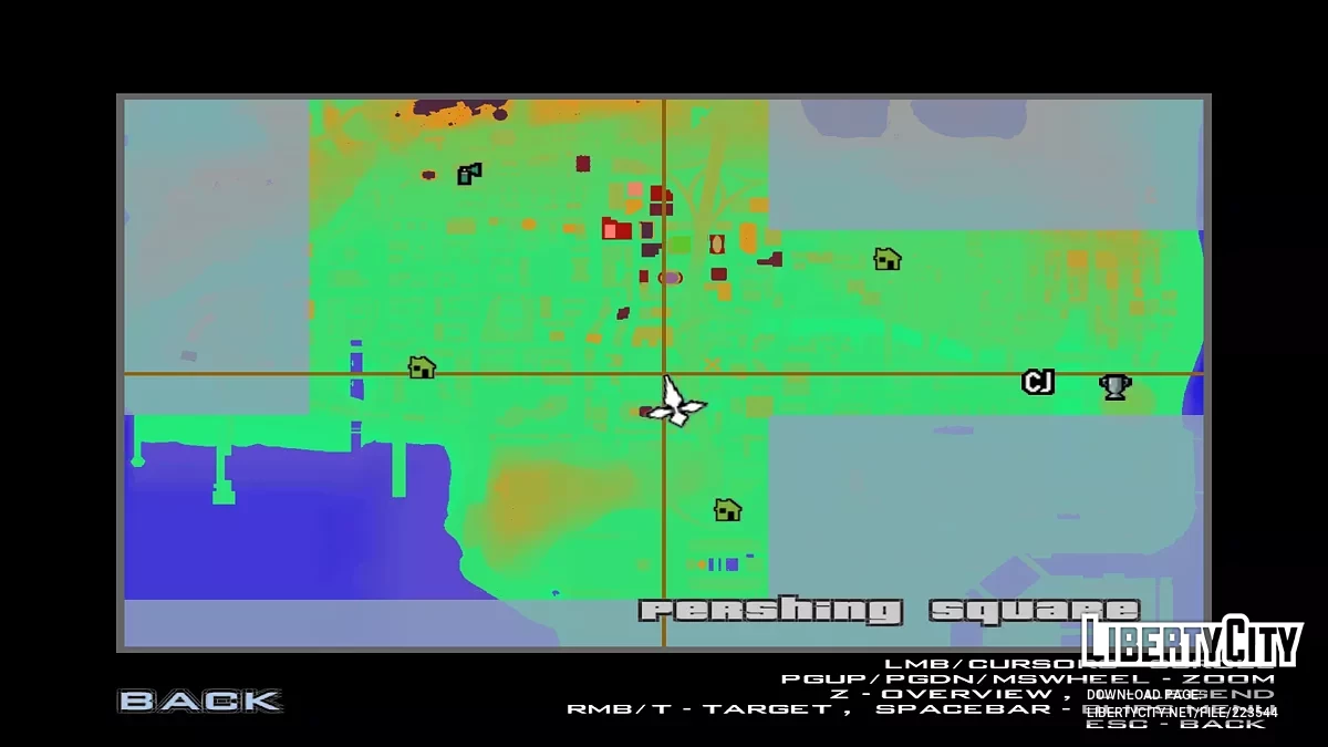Карта высот в цвете (radar) / GTA San Andreas