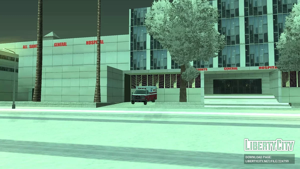 Новые текстуры госпиталя для зимних модификаций / GTA San Andreas