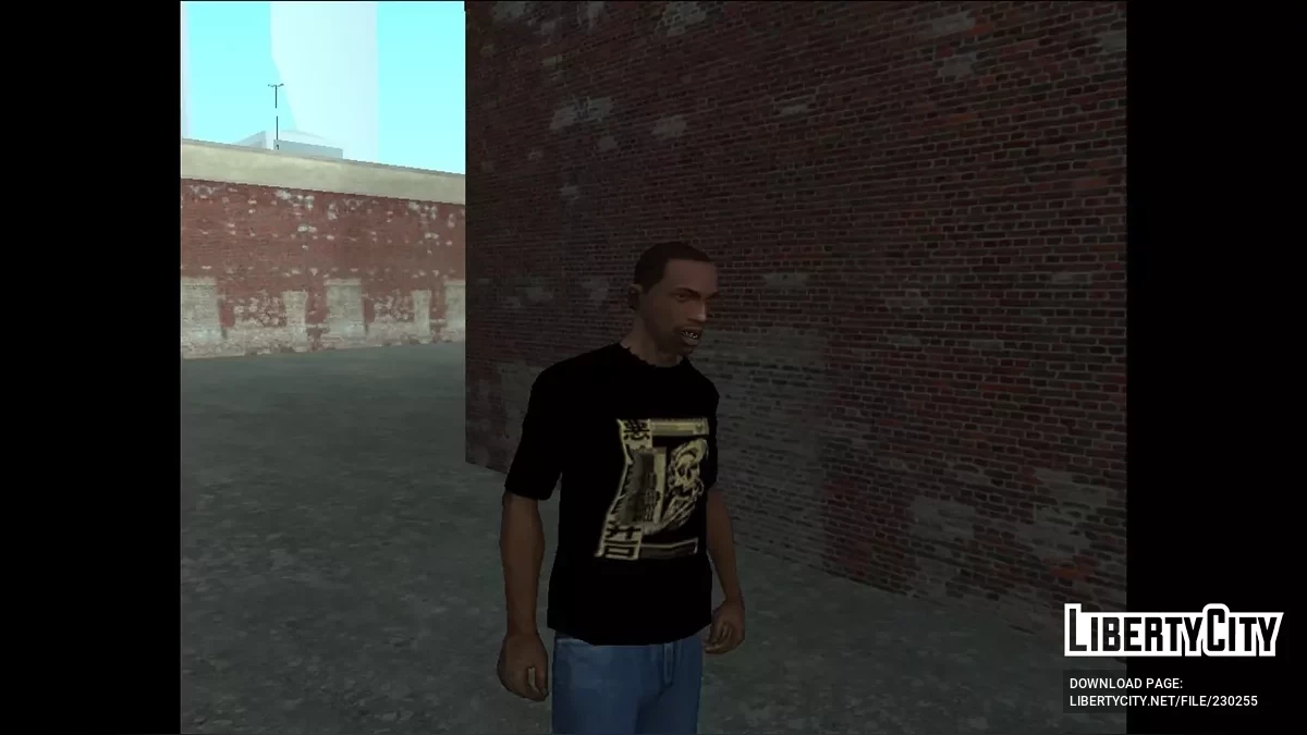 Классическая Черная Футболка / GTA San Andreas