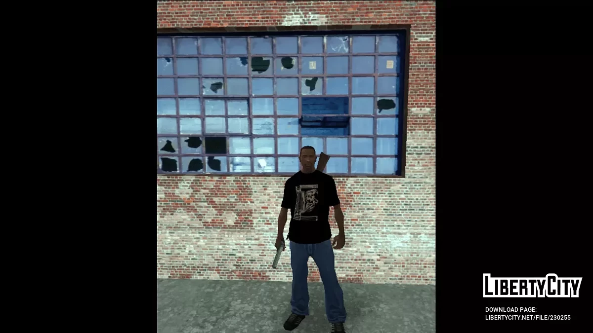Классическая Черная Футболка / GTA San Andreas