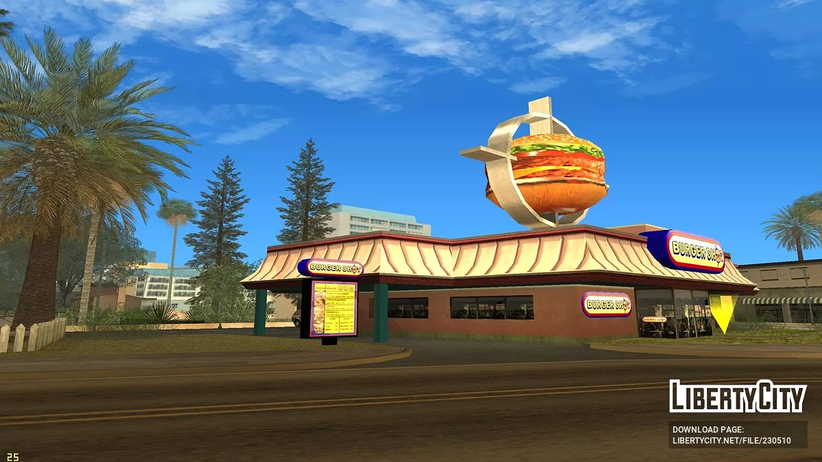 Заправки и бургерные в HD / GTA San Andreas