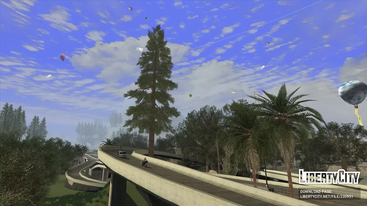 Моды на растительность и улучшения освещения / GTA San Andreas