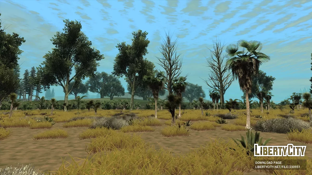 Моды на растительность и улучшения освещения / GTA San Andreas