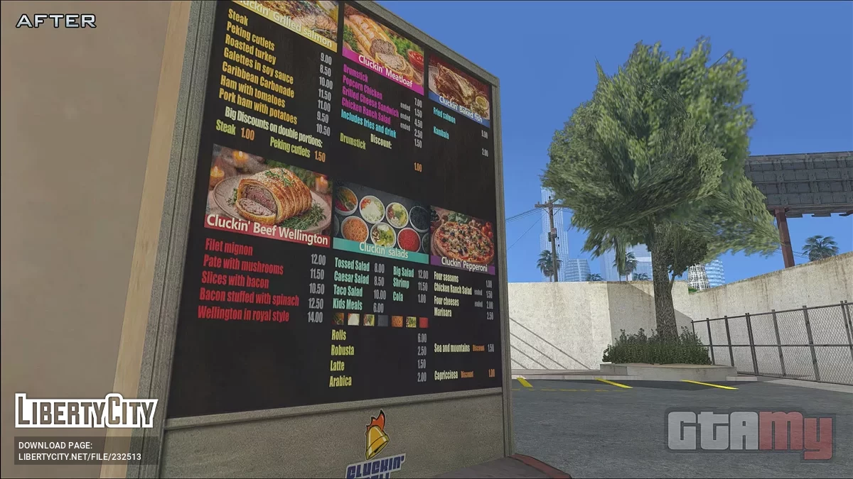 HD Menu Cluckin' Bell by KUSTODIY / GTA San Andreas