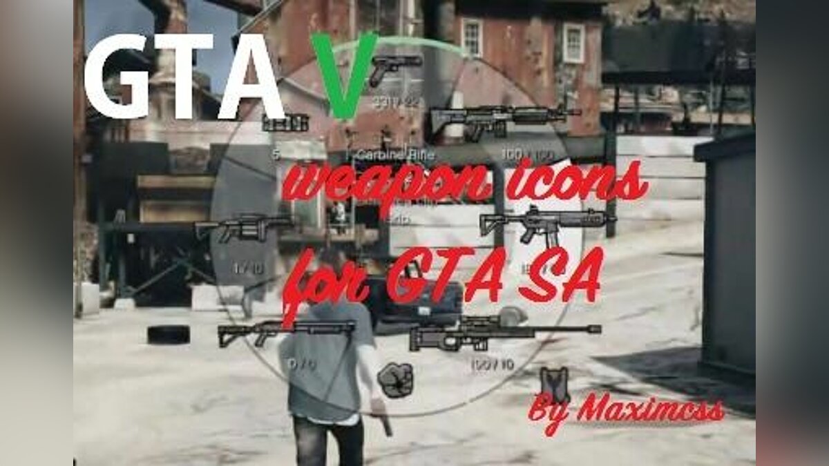 GTA V Weapon icons for GTA IV/V HUD для GTA San Andreas - Картинка #1