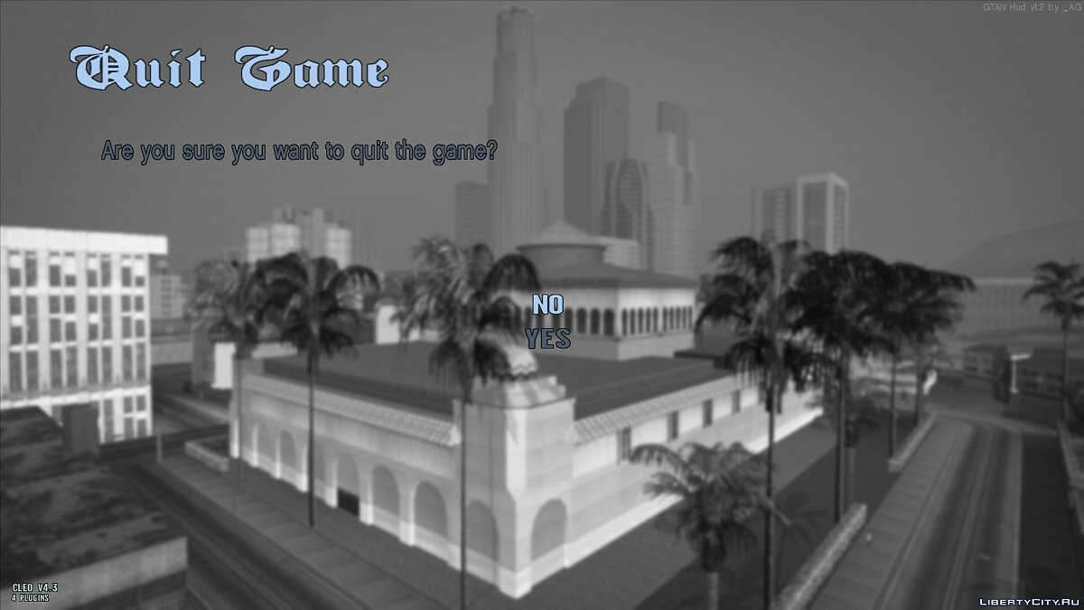 Full HD Menu [monochrome style] для GTA San Andreas - Картинка #6