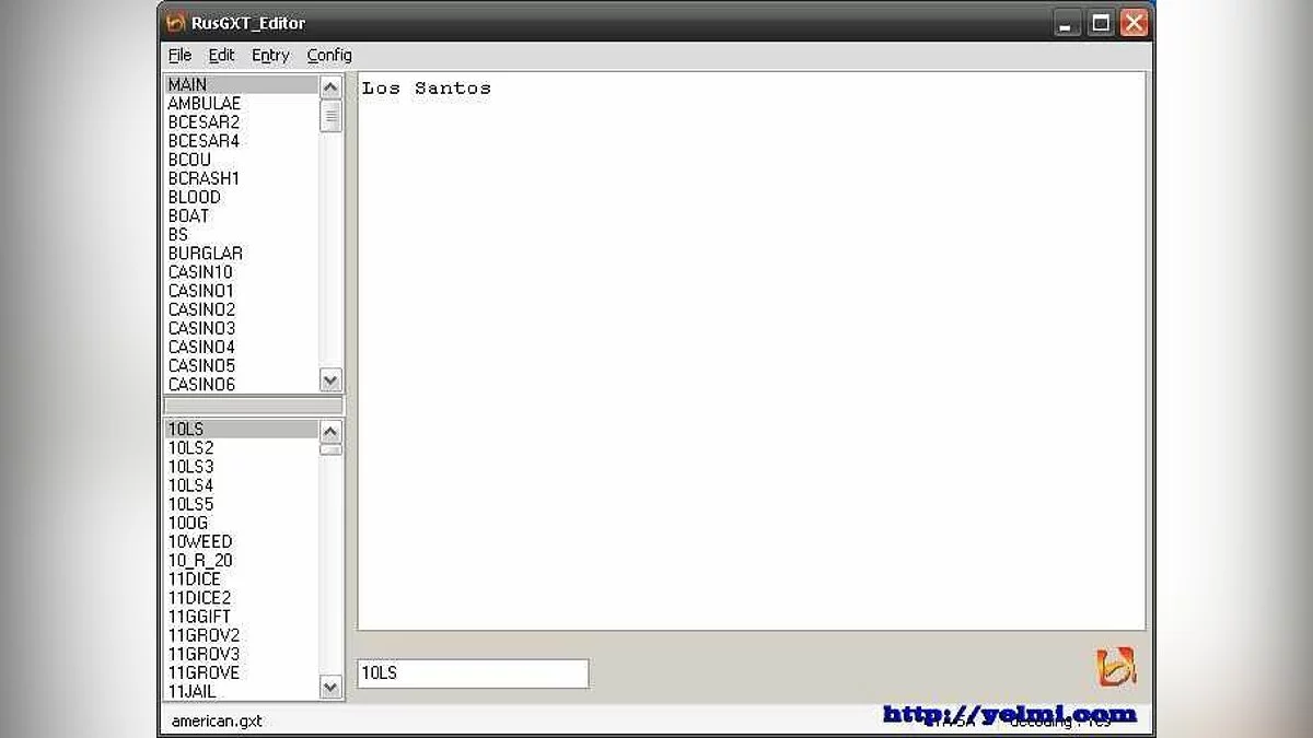 RusGXT Editor / GTA San Andreas