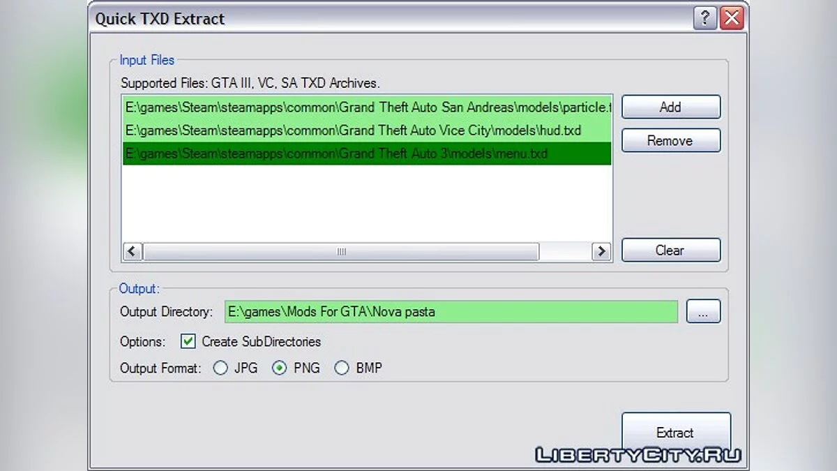 QuickTXDExtract / GTA San Andreas