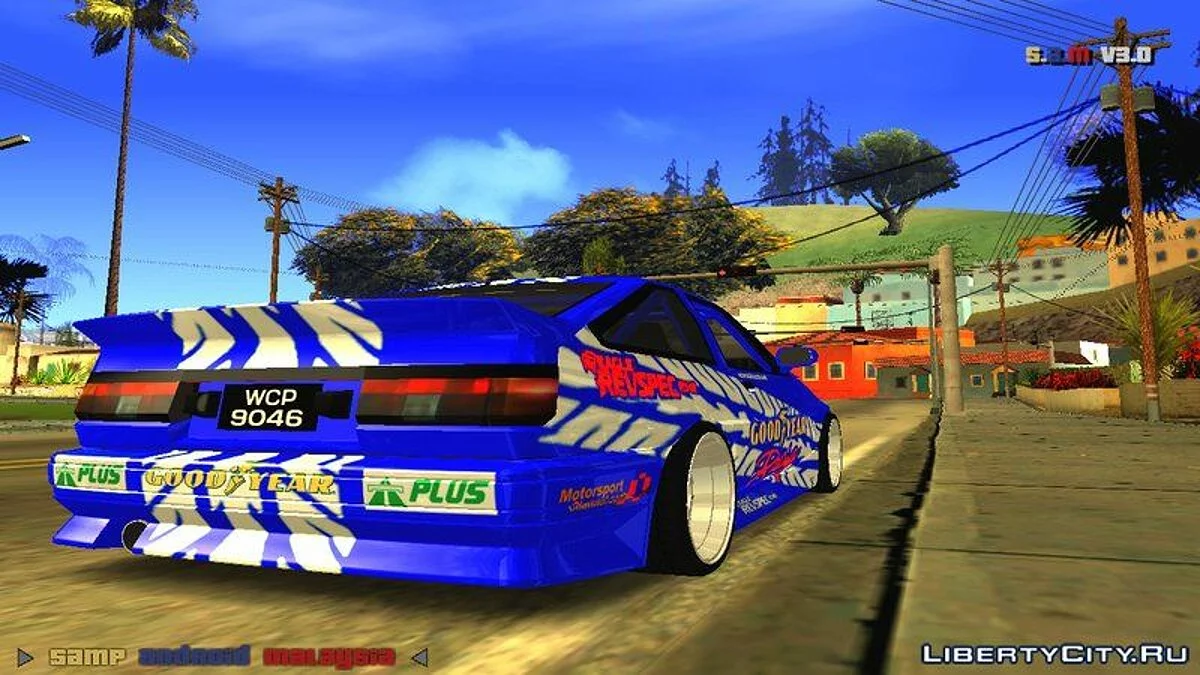 Toyota Sprinter Trueno AE86 Goodyear Impak Maksima / GTA San Andreas