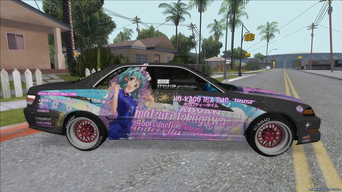 Скачать Toyota Mark 2 ITASHA PROJECT IDOLMASTER MATSURI для GTA San Andreas