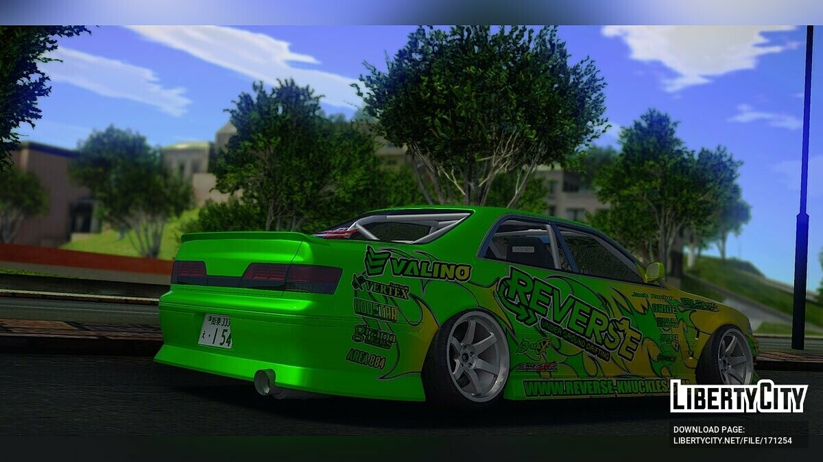 Скачать Toyota Mark II JZX100 (Team Reverse) для GTA San Andreas