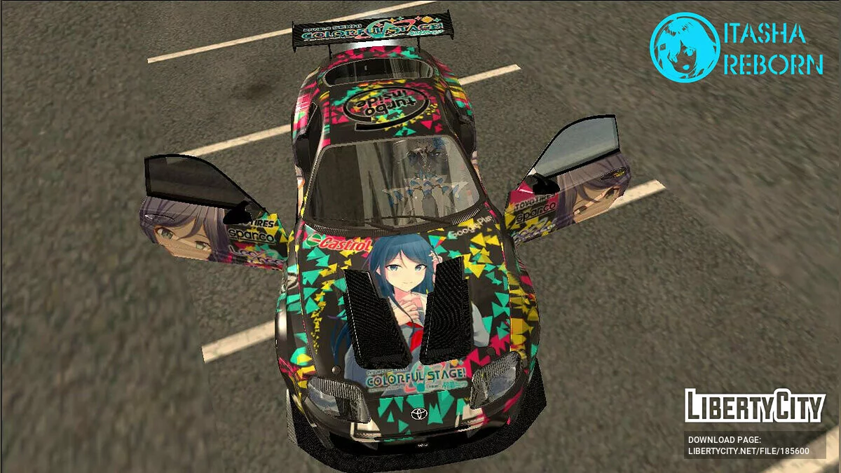 Toyota Supra Itasha Hoshino Ichika of Project Sekai Tuning / GTA San Andreas