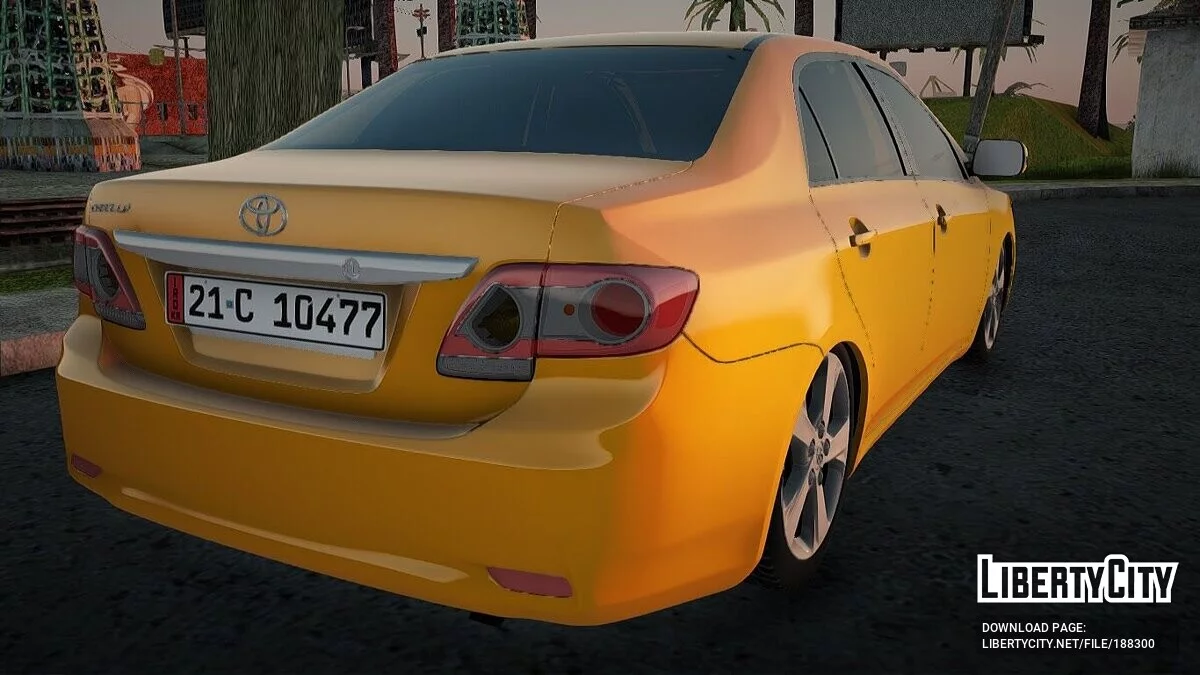 Toyota Corolla 2012 Taxi Baghdad / GTA San Andreas