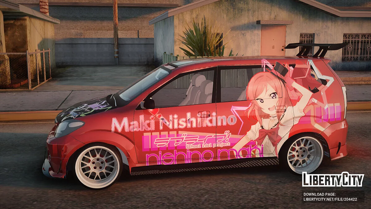 Toyota Avanza R9 Exhaust Nishikino Maki Itasha / GTA San Andreas