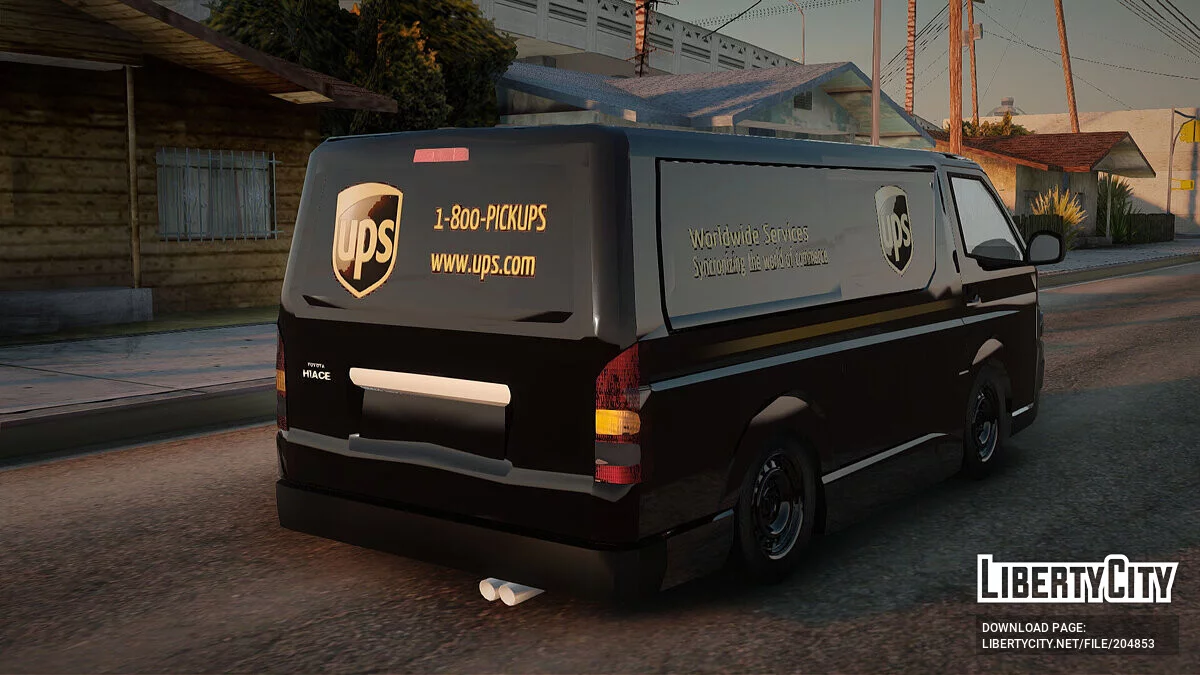 Toyota Hiace UPS Cargo Van 2006 / GTA San Andreas