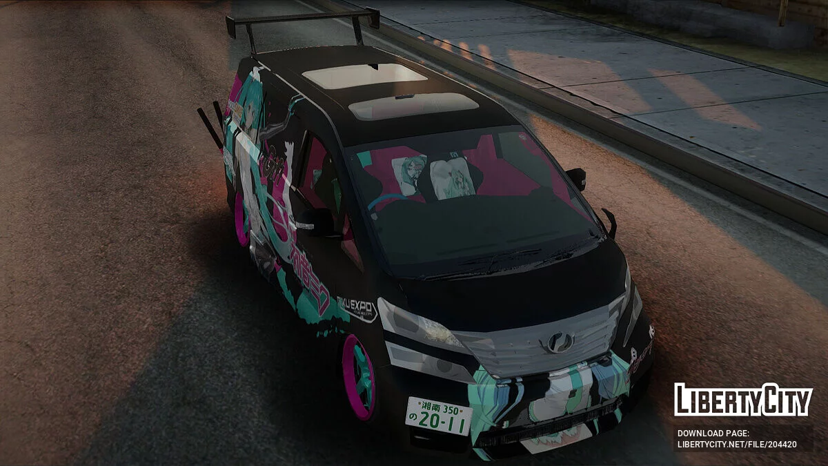 Toyota Vellfire Miku Pocky Exhaust / GTA San Andreas