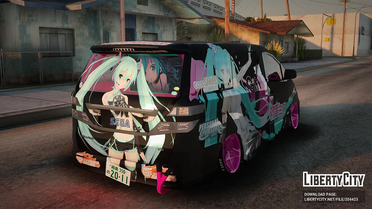 Toyota Vellfire Miku Pocky Exhaust Final Version / GTA San Andreas