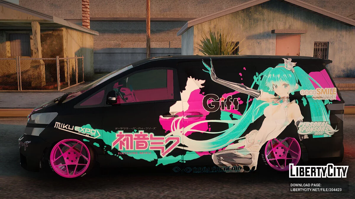 Toyota Vellfire Miku Pocky Exhaust Final Version / GTA San Andreas