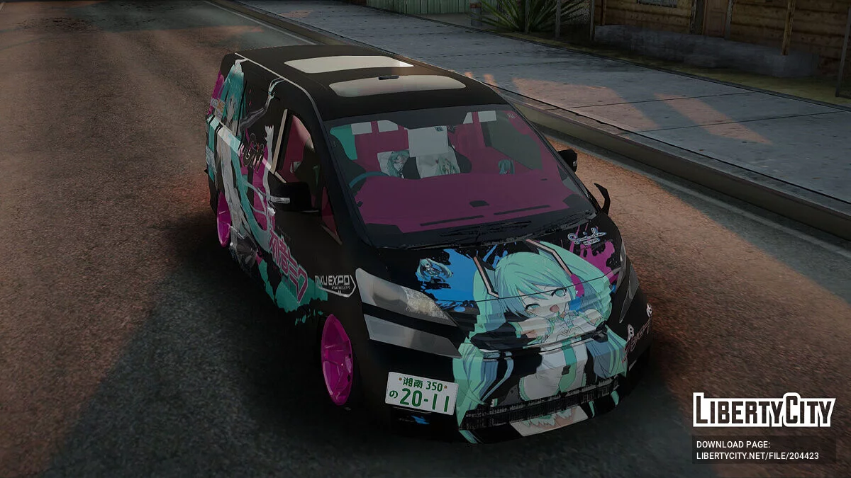 Toyota Vellfire Miku Pocky Exhaust Final Version / GTA San Andreas