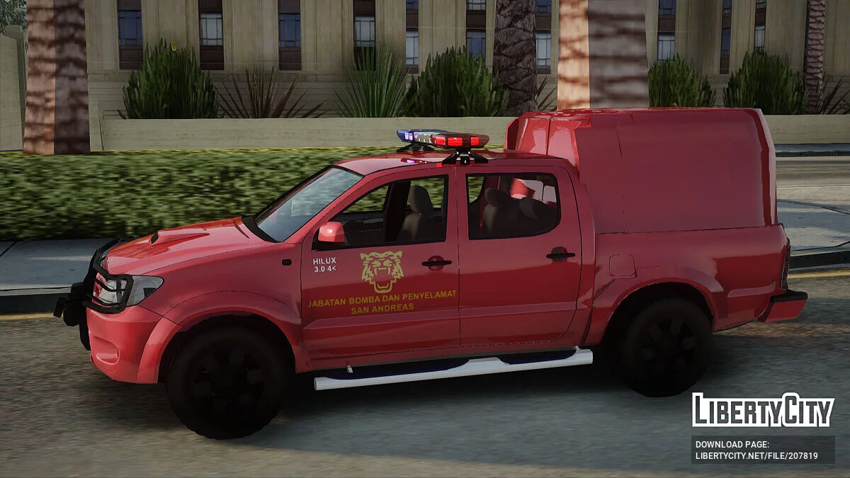 Toyota Hilux Jabatan Bomba dan Penyelamat San Andreas / GTA San Andreas